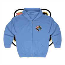 Load image into Gallery viewer, Varsity Zip Up Embroidered Hoodie