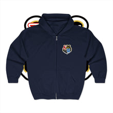 Load image into Gallery viewer, Varsity Zip Up Embroidered Hoodie