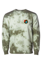 Load image into Gallery viewer, Tie Dye Olive Crew Neck
