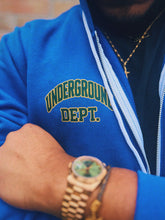Load image into Gallery viewer, UNDERGROUND DEPT. ZIP UP HOODIE (Blue)
