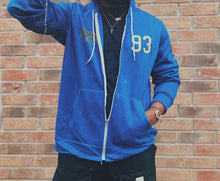 Load image into Gallery viewer, UNDERGROUND DEPT. ZIP UP HOODIE (Blue)