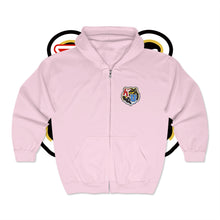 Load image into Gallery viewer, Varsity Zip Up Embroidered Hoodie