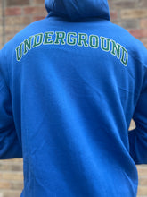 Load image into Gallery viewer, UNDERGROUND DEPT. ZIP UP HOODIE (Blue)