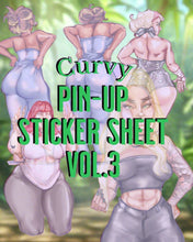 Load image into Gallery viewer, Curvy Pin-Up Sticker Sheet V.3