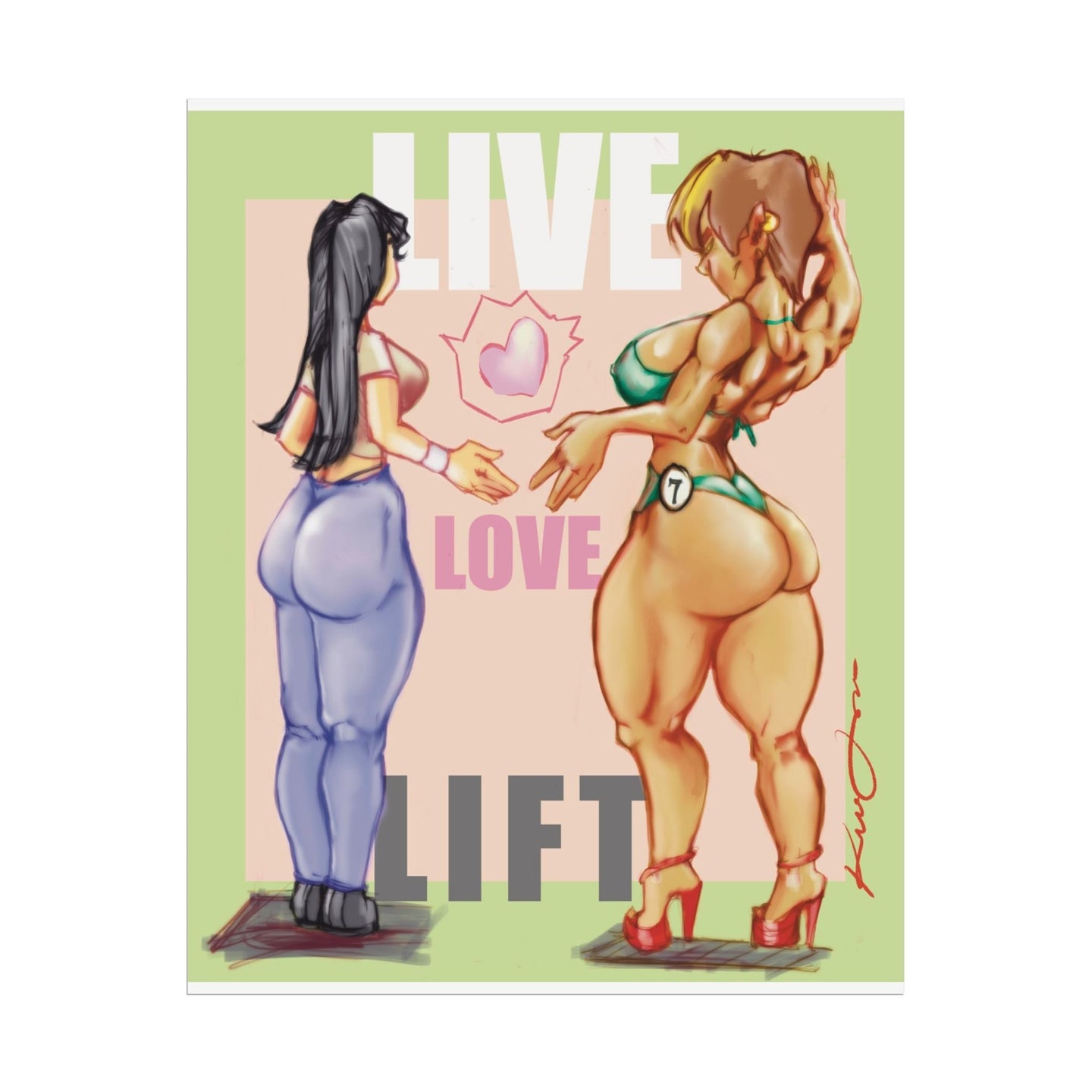 LIVE, LOVE , LIFT POSTER  (20 x 16)