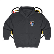 Load image into Gallery viewer, Varsity Zip Up Embroidered Hoodie
