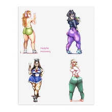 Load image into Gallery viewer, Pin Up Sticker Sheet Vol.4 - Muscle Moms
