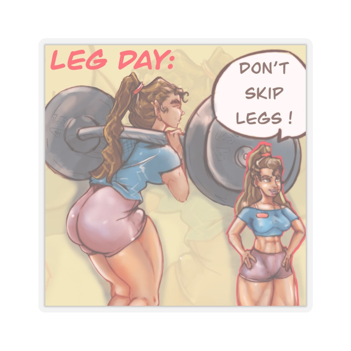 LEG DAY STICKER SLAP