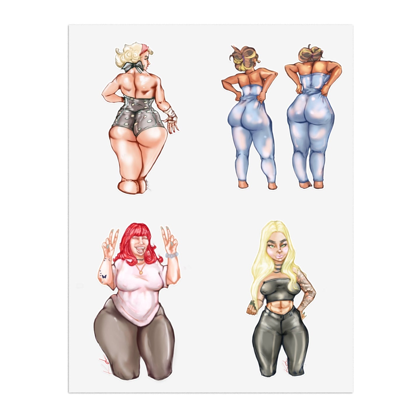 Curvy Pin-Up Sticker Sheet V.3