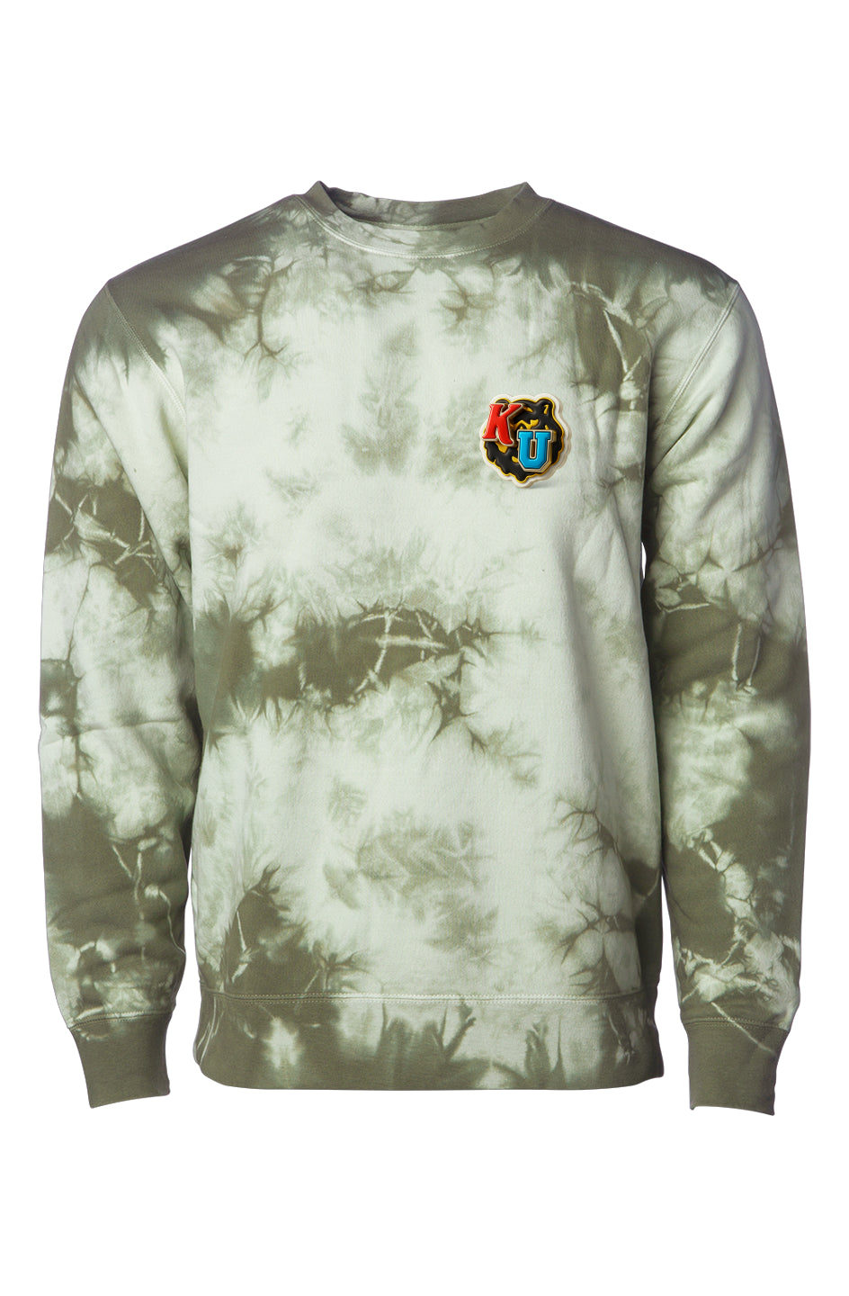 Tie Dye Olive Crew Neck