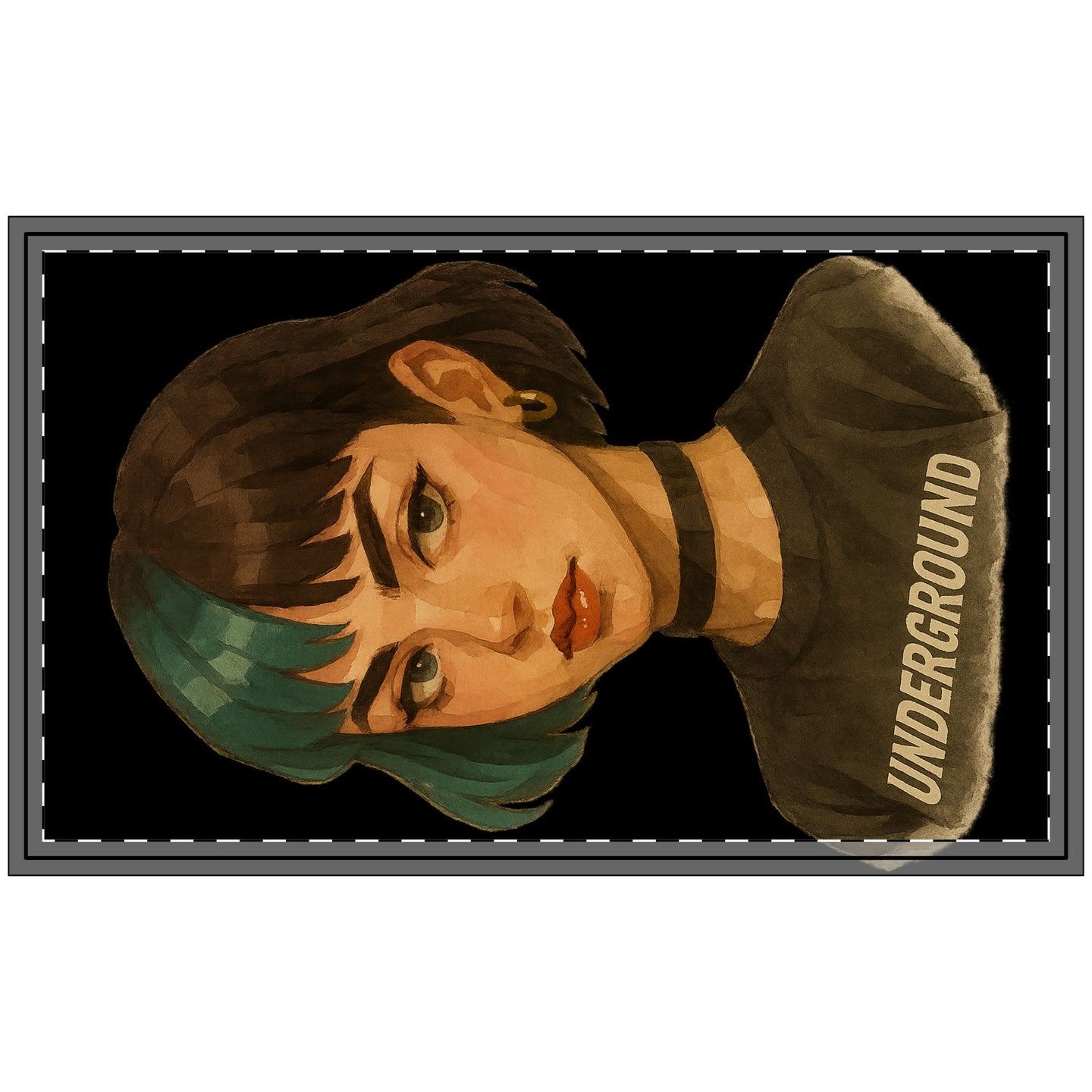 Goth Girl- Polyester Doormat
